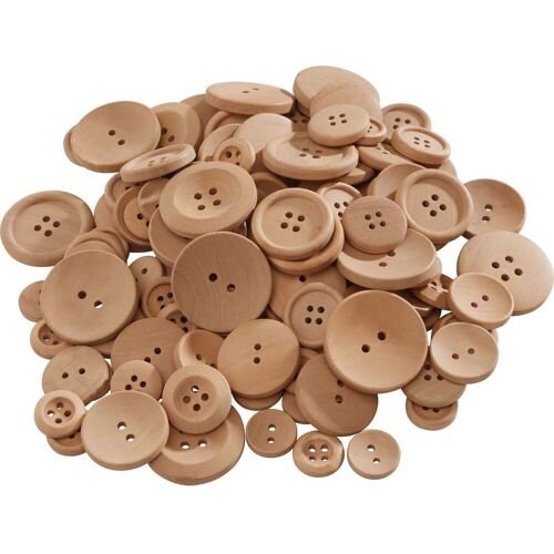 VBS XXL VBS Holzknöpfe "Größen-Mix", 100 g