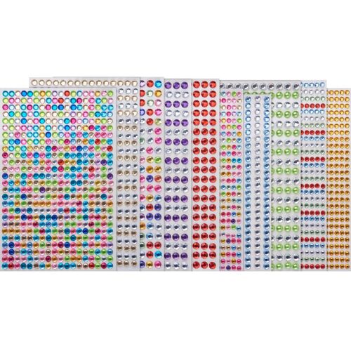 creativ company Strass-Stein-Sticker sortiert, Ø 4-6mm