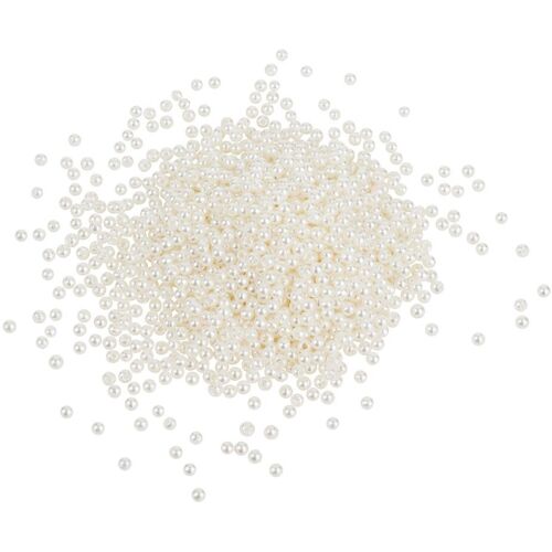 VBS XXL VBS Wachsperlen, Ø 3 mm, 1.250 Stück - Cremeweiß
