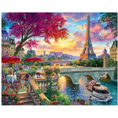 Figuredart Malen nach Zahlen Set - 40x50cm Paris Seine Szene Figuredart Malen nach Zahlen Set - 40x50cm Paris Seine Szene