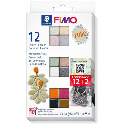 FIMO soft Materialpackung "Boho Effect", 12 Farben FIMO soft Materialpackung "Boho Effect", 12 Farben