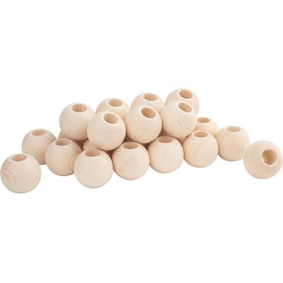 VBS - Holzkugeln - Ø50mm - Bore Ø20mm - Wood Beads VBS - Holzkugeln - Ø50mm - Bore Ø20mm - Wood Beads