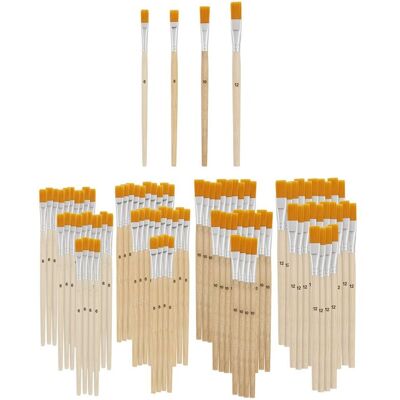 VBS XXL VBS Flachpinsel Synthetikhaar "Sortiert", 100 Stück VBS XXL VBS Flachpinsel Synthetikhaar "Sortiert", 100 Stück