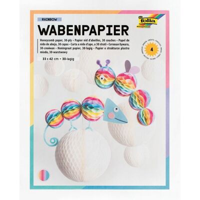 folia Wabenpapier 30-lagig - Rainbow folia Wabenpapier 30-lagig - Rainbow
