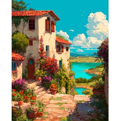 ArtCity Diamond Painting Set, 40 x 50 cm - Villa am See ArtCity Diamond Painting Set, 40 x 50 cm - Villa am See