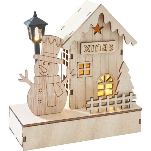 VBS Lichterhaus "Schneemann mit Laterne", inkl LED