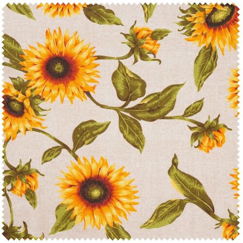 Dekostoff Leinenoptik "Sonnenblume"