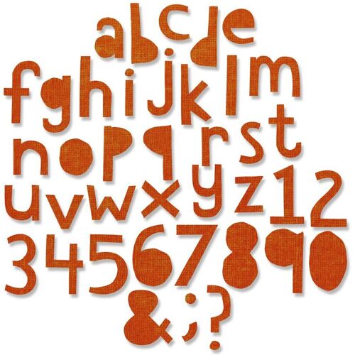 Sizzix Thinlits Stanzschablone "Alphanumeric Cutout Lower by Tim Holtz"