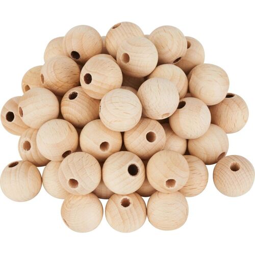 VBS Holzkugeln durchgebohrt "Ø 15 mm" - 50 Stück