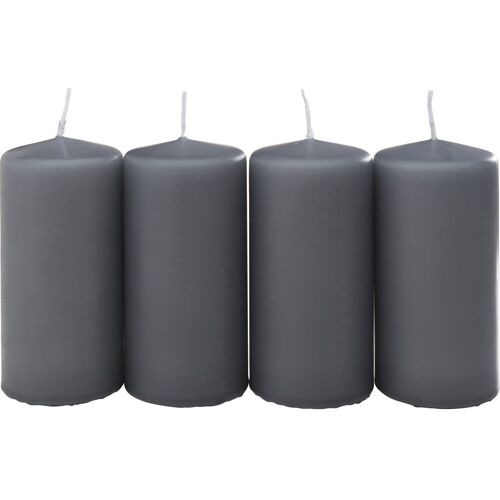 Wenzel Stumpenkerze, Ø 6 x 12 cm - Anthrazit