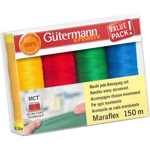 Gütermann creativ Nähfaden-Set Maraflex, 4 Spulen - Bunt, Farbe 2