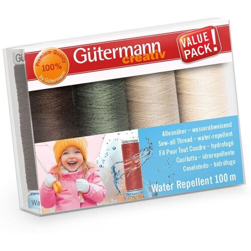 Gütermann creativ Gütermann Nähfaden-Set Allesnäher "Water Repellent" - Natur Col. 2