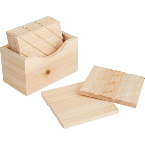 VBS Holzbox mit 6 Untersetzern