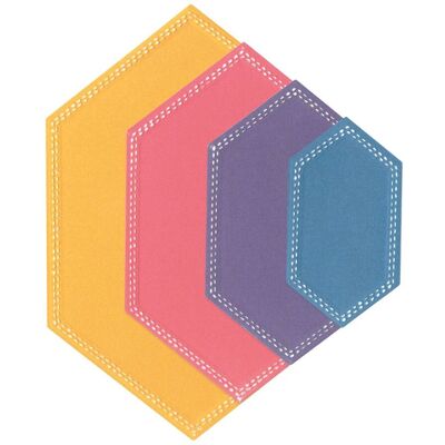 Sizzix Hexagons Framelits - Metall Stanze - 10 Teile Sizzix Hexagons Framelits - Metall Stanze - 10 Teile