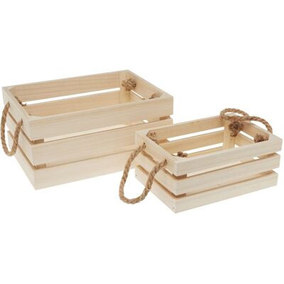 VBS Holzkisten mit Latten, 2er-Set VBS Holzkisten mit Latten, 2er-Set