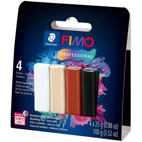 FIMO Professional Materialpackung, 4 Farben - Natural Colours