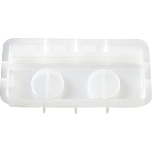 HobbyFun Silikon-Gießform "2-Teelichthalter mit Schlitz"