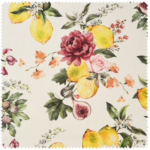Globaltex Baumwoll-Stoff "Lemon and Roses"