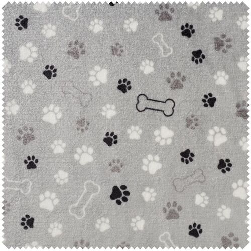 Fleece-Stoff "Pfoten und Knochen"