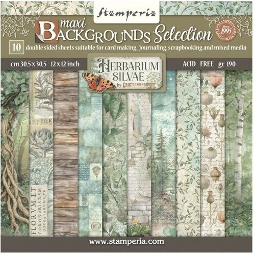 Stamperia Scrapbook-Block "Herbarium Silvae Backgrounds"