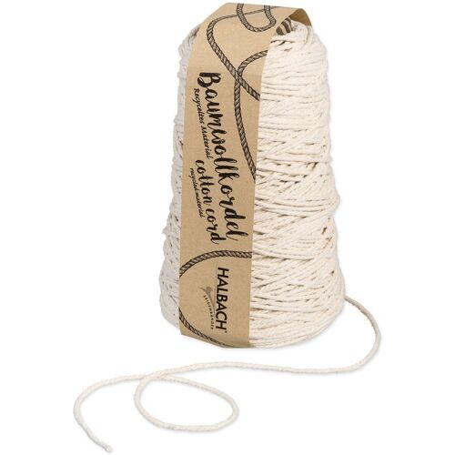 HALBACH Baumwollkordel "2 mm" - Natur