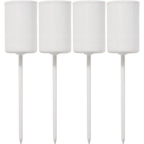 Metall-Stabkerzenhalter mit Spieß - Weiß