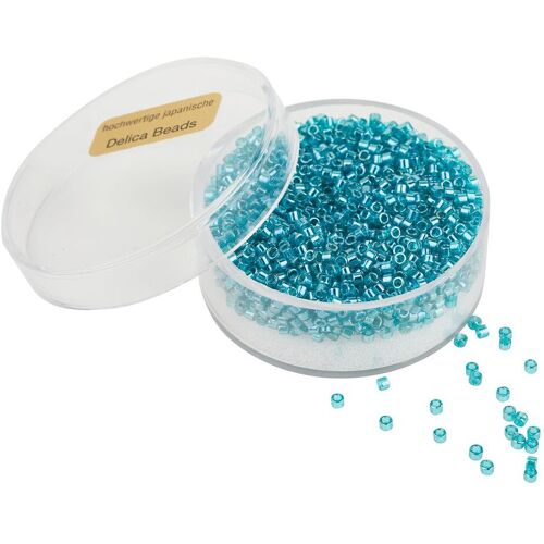 PRACHT Delica-Rocailles, Ø 2 mm - Irisierend-Türkis