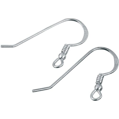 PRACHT Ohrhaken mit Feder, 925er Sterling-Silber