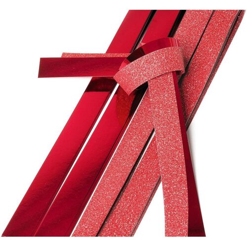 Gebrüder Bertels Papierstreifen "Glitter, rot", 25mm - Rot