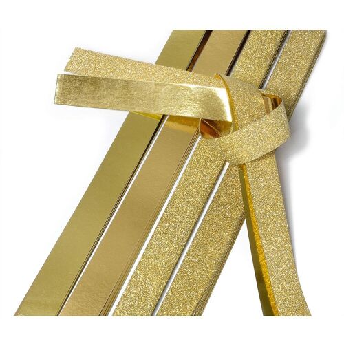 Gebrüder Bertels Papierstreifen "Glitter, gold", 15mm - Gold