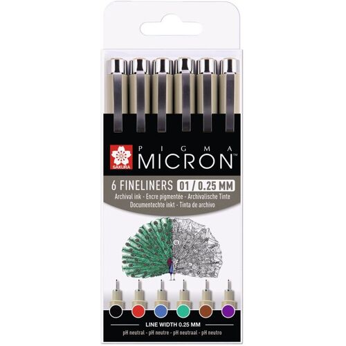 Sakura Pigma Micron Set - Größe 0,25 mm