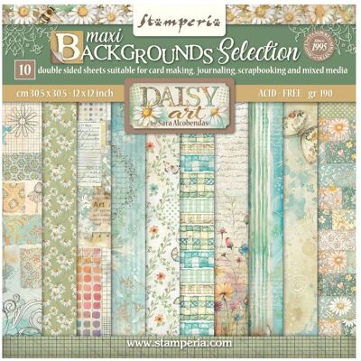 Stamperia Scrapbook-Block "Daisy Art Backgrounds" Stamperia Scrapbook-Block "Daisy Art Backgrounds"