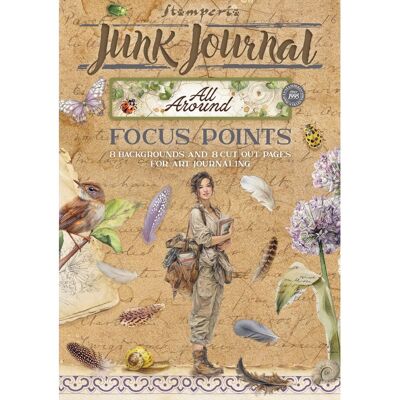 Stamperia A5 Junk Journal Focus Points "All Around" Stamperia A5 Junk Journal Focus Points "All Around"