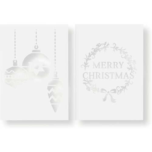 FINDit Schablonen-Set, 2-teilig - Merry Christmas
