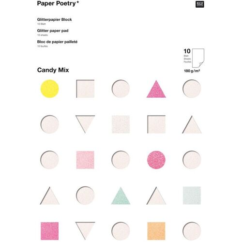 Rico Design Glitterpapier "Candy Mix"