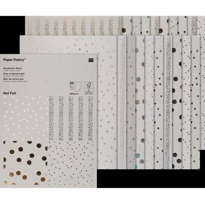 Rico Design Motivblock "Graukarton Hot Foil" Rico Design Motivblock "Graukarton Hot Foil"