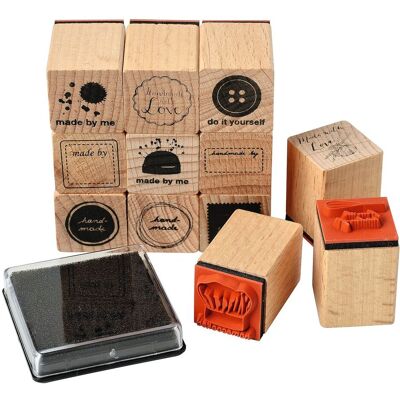 Rico Design - Stempelset 'Do it Yourself' - 12 Stempel - Größe 2 cm - Stempelset Rico Design - Stempelset 'Do it Yourself' - 12 Stempel - Größe 2 cm - Stempelset