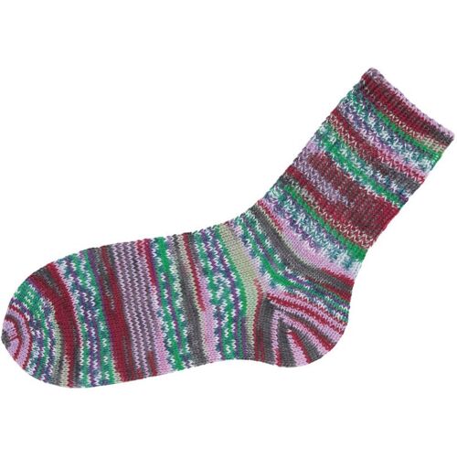 Gründl Hot Socks "Lazise" - Tannengrün/Burgund/Apfelgrün/Flieder-Meliert