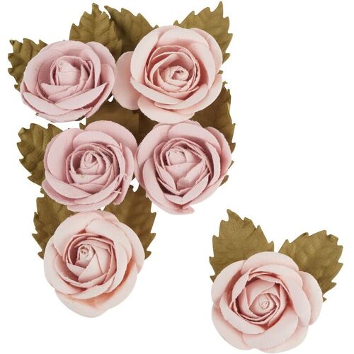 Artemio Papierblumen "Rosé", 6er-Set