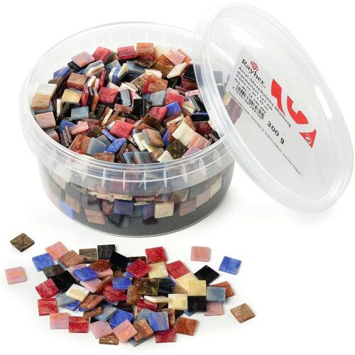 Rayher Acryl-Mosaiksteine "Marmoriert", 300g