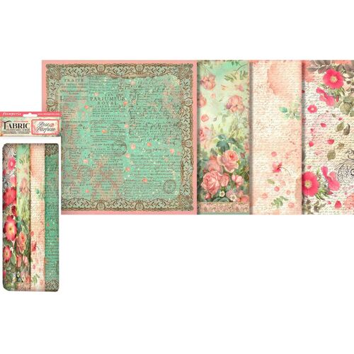 Stamperia Stoffpaket "Rose Parfum"