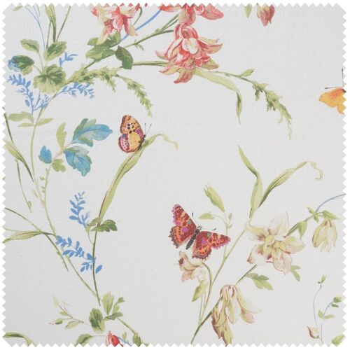 Globaltex Baumwoll-Stoff "Blumenwiese mit Schmetterlingen"
