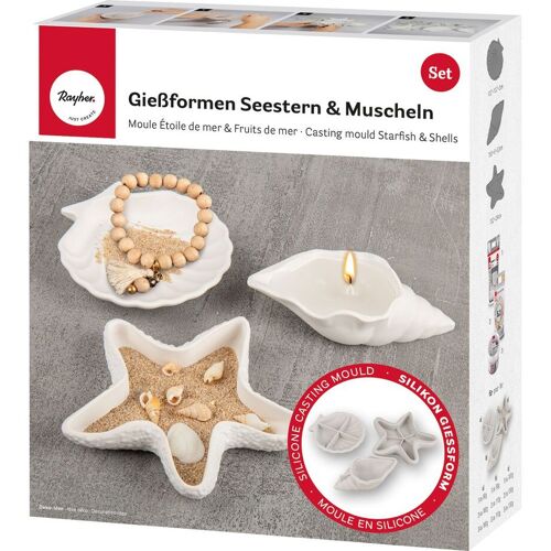 Rayher Silikon Gießform "Seestern & Muscheln"