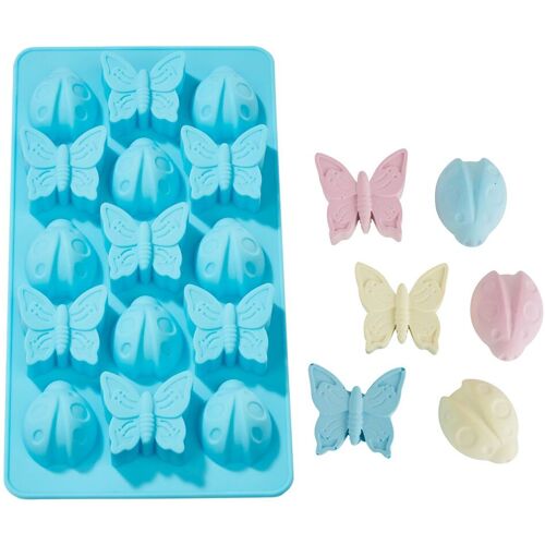 HobbyFun Silikon-Gießform "Marienkäfer & Schmetterling"