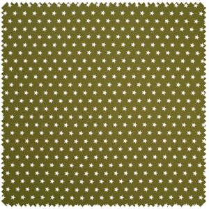 Baumwoll-Stoff Popeline "Sterne" - Khaki Baumwoll-Stoff Popeline "Sterne" - Khaki