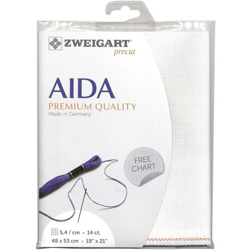 Zweigart Stern-Aida, Precut 48 x 53 cm - Weiß