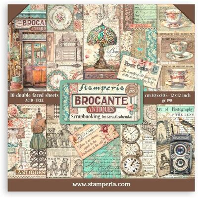 Stamperia Brocante Antiques Scrapbook-Papier - Antik Nostalgie-Design Stamperia Brocante Antiques Scrapbook-Papier - Antik Nostalgie-Design