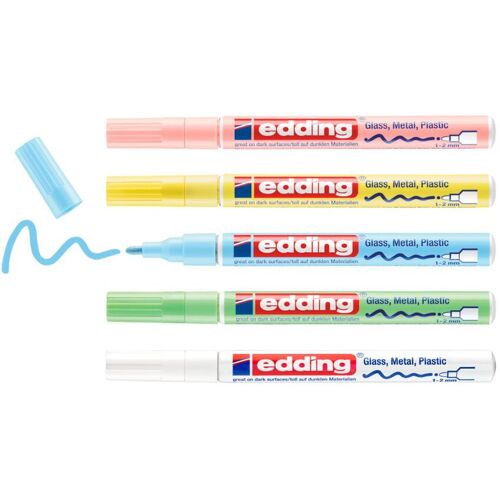 edding 751 Glanzlack-Marker Pastell, 5er-Set