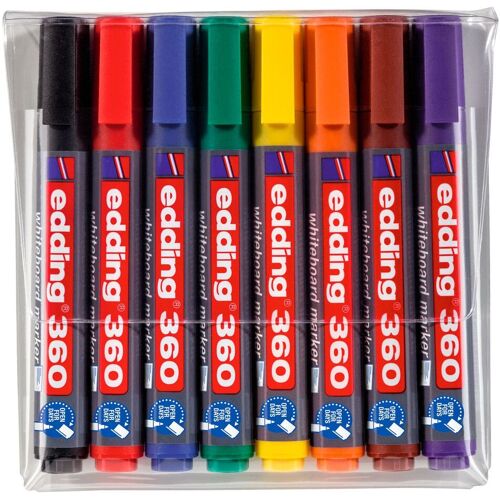 edding 360 Whiteboard Marker "Rundspitze", 1,5-3 mm - 8er-Set