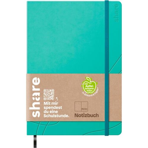 share Notizbuch, blanko - Türkis